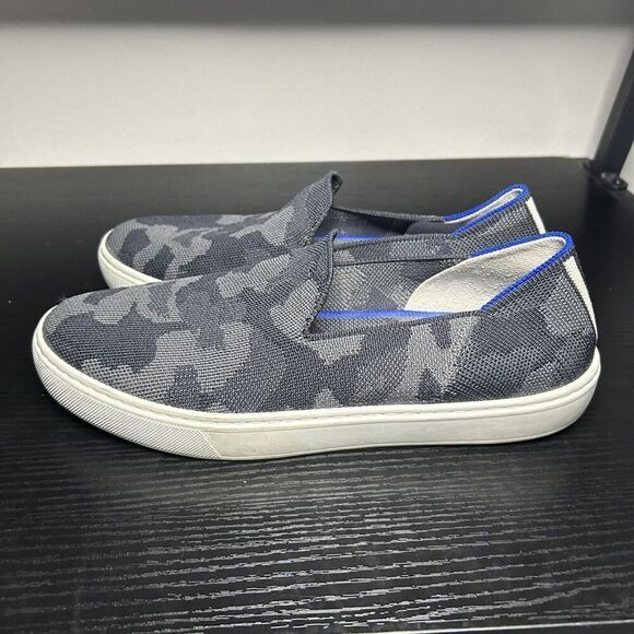 Rothy’s the Original Slip On Sneaker in Black Grey Camo Print Size 8.5 - Picture 5 of 10